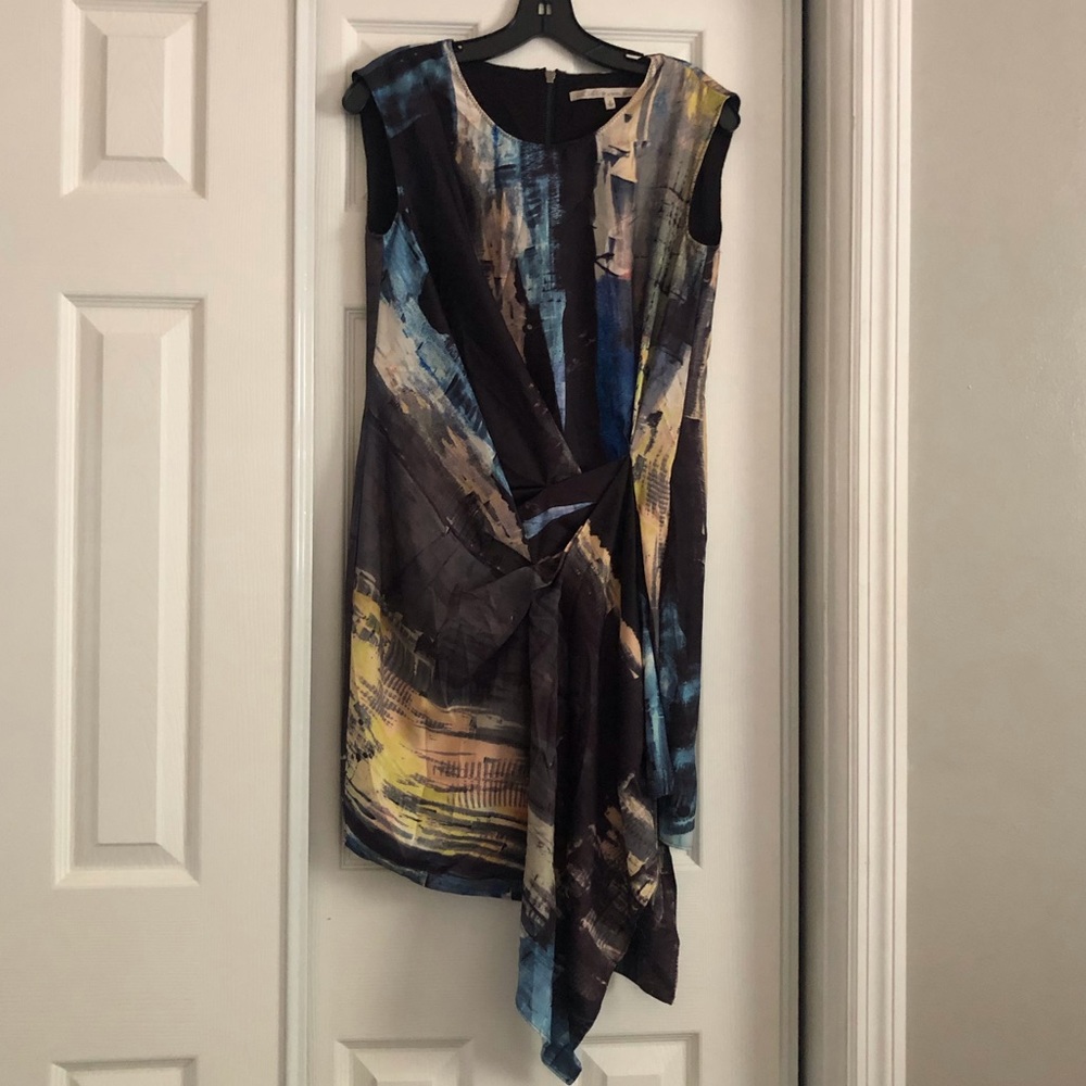 Rachel Rachel Roy Asymmetrical Abstract Printed Dress